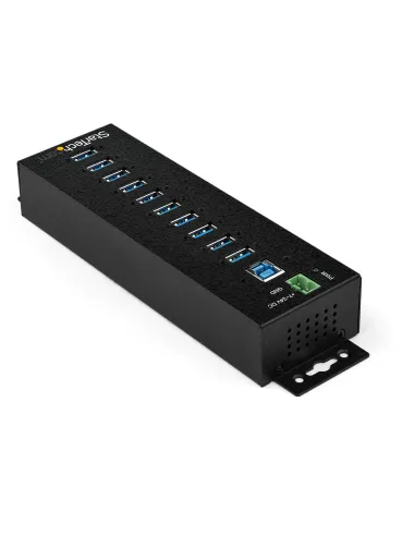 StarTech.com Hub Concentrador Ladrón USB de 10 Puertos con Adaptador de Corriente - con Protección contra Descargas de 350W -