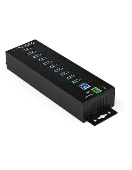 StarTech.com Hub Concentrador Ladrón USB de 10 Puertos con Adaptador de Corriente - con Protección contra Descargas de 350W -