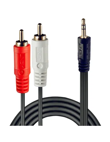 Lindy 35680 cable de audio 1 m 3,5mm 2 x RCA Negro