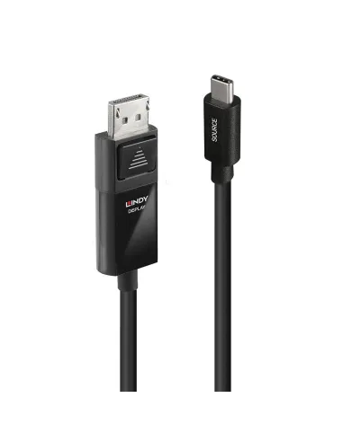 Lindy 43341 adaptador de cable de vídeo 1 m USB Tipo C DisplayPort Negro