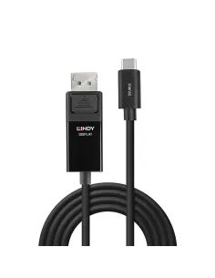 Lindy 43341 adaptador de cable de vídeo 1 m USB Tipo C DisplayPort Negro 2