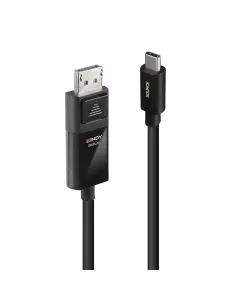 Lindy 43342 adaptador de cable de vídeo 2 m USB Tipo C DisplayPort Negro