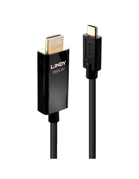 Lindy 43291 adaptador de cable de vídeo 1 m USB Tipo C HDMI tipo A (Estándar) Negro