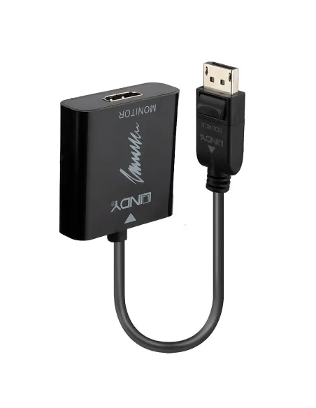 Lindy 41068 adaptador de cable de vídeo 1,5 m DisplayPort HDMI tipo A (Estándar) Negro