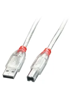 Lindy 41750 cable USB USB 2.0 0,2 m USB A USB B 0,48 Gbit s Transparente