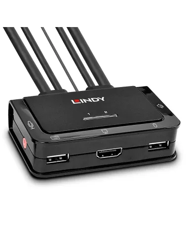 Lindy 42340 interruptor KVM Negro