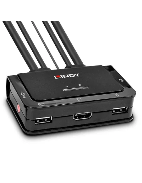 Lindy 42340 interruptor KVM Negro