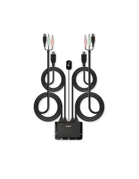 Lindy 42340 interruptor KVM Negro
