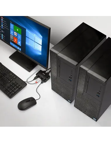 Lindy 42340 interruptor KVM Negro