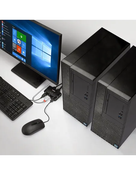 Lindy 42340 interruptor KVM Negro