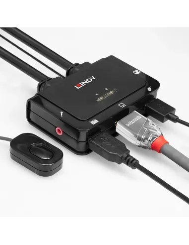 Lindy 42340 interruptor KVM Negro