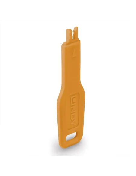 Lindy 47896 bloqueador de puerto Llave de bloqueador de puerto RJ-45 Naranja Acrilonitrilo butadieno estireno (ABS)