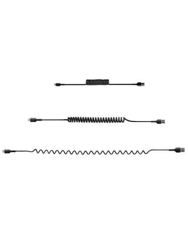 StarTech.com Cable 50cm USB a Lightning con Certificación MFi, Cable Rizado de Carga para iPhone, Negro, con Recubrimiento de
