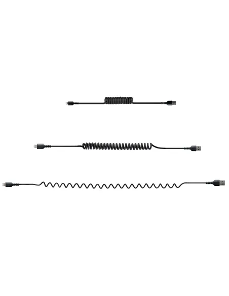 StarTech.com Cable 50cm USB a Lightning con Certificación MFi, Cable Rizado de Carga para iPhone, Negro, con Recubrimiento de
