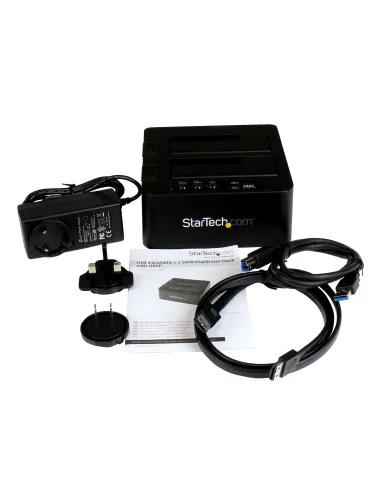 StarTech.com Duplicador USB 3.0 (5Gbps) o eSATA de Discos Duros de 2 Bahías, Independiente, Clonador Copiador de SSD o HDD SATA