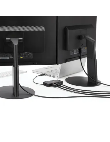 StarTech.com Mini Dock USB 3.0 - Docking Station USB-A para 2 Monitores - DisplayPort 4K de 60Hz y Red Ethernet Gigabit - con