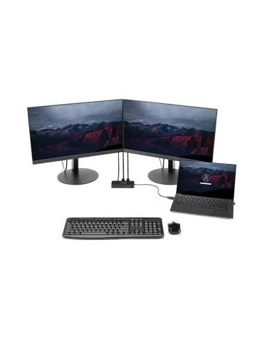 StarTech.com Mini Dock USB 3.0 - Docking Station USB-A para 2 Monitores - DisplayPort 4K de 60Hz y Red Ethernet Gigabit - con