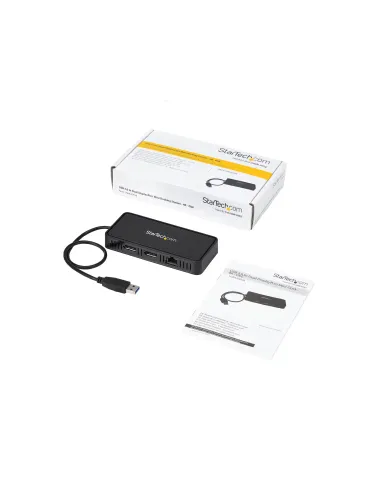 StarTech.com Mini Dock USB 3.0 - Docking Station USB-A para 2 Monitores - DisplayPort 4K de 60Hz y Red Ethernet Gigabit - con