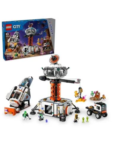 Lego city base espacial y plataforma de lanzamiento