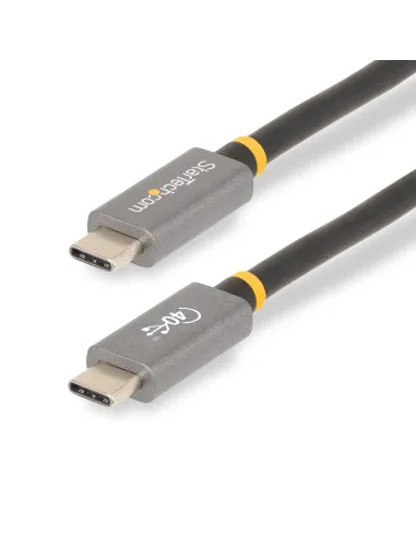 StarTech.com Cable USB4 de 1m - Cable USB-C Certificado USB-IF 40Gbps - Cable USB Tipo C - Power Delivery PD de 100W 5A - Modo