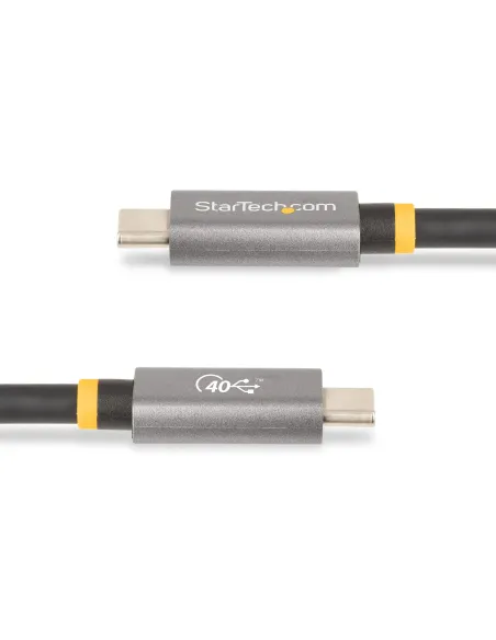 StarTech.com Cable USB4 de 1m - Cable USB-C Certificado USB-IF 40Gbps - Cable USB Tipo C - Power Delivery PD de 100W 5A - Modo
