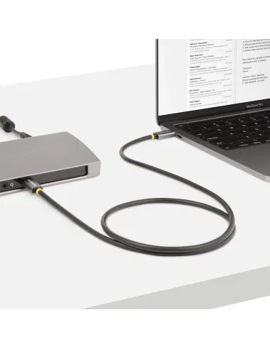 StarTech.com Cable USB4 de 1m - Cable USB-C Certificado USB-IF 40Gbps - Cable USB Tipo C - Power Delivery PD de 100W 5A - Modo