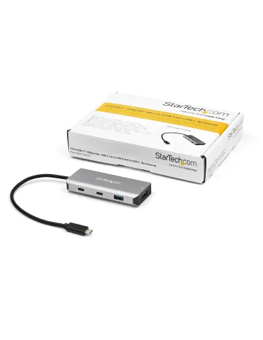 StarTech.com Hub USB C de 4 puertos - 2x USB A y 2x USB C - Concentrador USB Tipo C 3.2 Gen 2 SuperSpeed de 10Gbps Alimentado