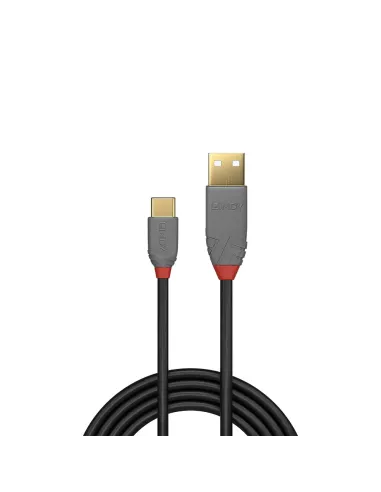 Lindy 36886 cable USB USB 2.0 1 m USB A USB C 0,48 Gbit s Negro, Gris