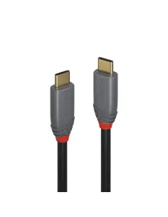 Lindy 36900 cable USB 0,5 m USB C 10 Gbit s Negro, Gris