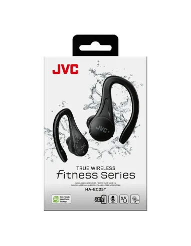 JVC HA-EC25T Auriculares True Wireless Stereo (TWS) gancho de oreja, Dentro de oído Llamadas Música Bluetooth Negro