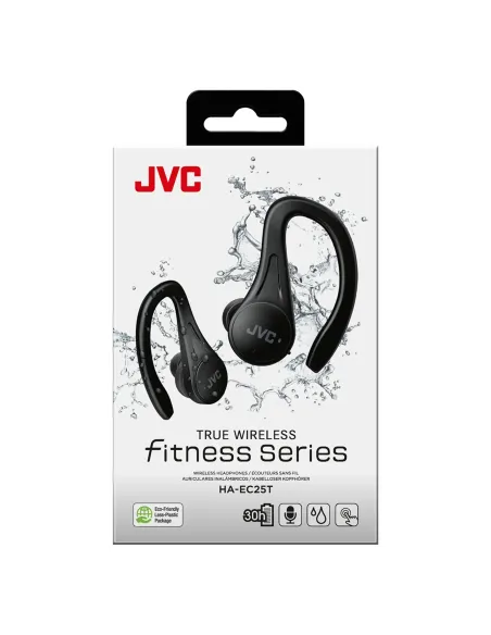 JVC HA-EC25T Auriculares True Wireless Stereo (TWS) gancho de oreja, Dentro de oído Llamadas Música Bluetooth Negro
