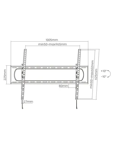 Equip Soporte de TV inclinable de alta resistencia de 60"-120