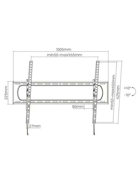Equip Soporte de TV inclinable de alta resistencia de 60"-120