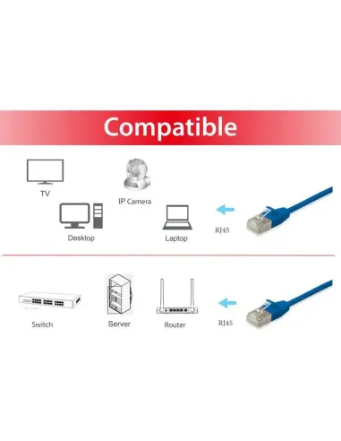 Equip 606136 cable de red Azul 3 m Cat6a F FTP (FFTP)