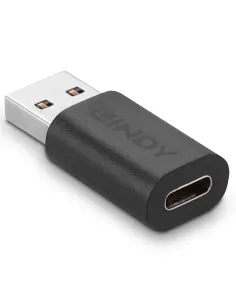 Lindy 41904 cambiador de género para cable USB 3.2 Type A USB 3.2 Type C Negro 2