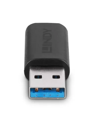 Lindy 41904 cambiador de género para cable USB 3.2 Type A USB 3.2 Type C Negro