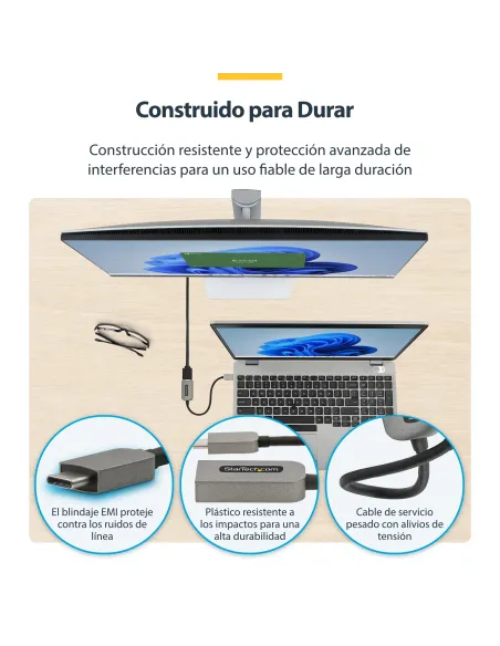 StarTech.com Adaptador USB C a HDMI de Vídeo 4K 60Hz - HDR10 - Conversor Tipo Llave USB Tipo C a HDMI 2.0b Dongle - Convertidor