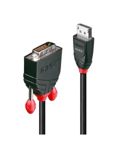 Lindy 41491 adaptador de cable de vídeo 2 m DisplayPort DVI-D Negro