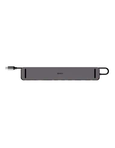 Lindy 43392 base para portátil y replicador de puertos Acoplamiento USB 3.2 Gen 1 (3.1 Gen 1) Type-C Antracita