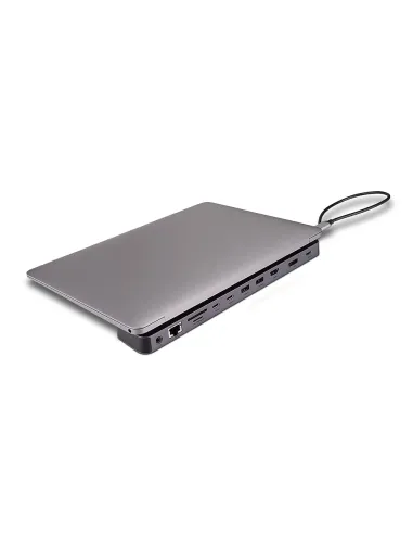 Lindy 43392 base para portátil y replicador de puertos Acoplamiento USB 3.2 Gen 1 (3.1 Gen 1) Type-C Antracita
