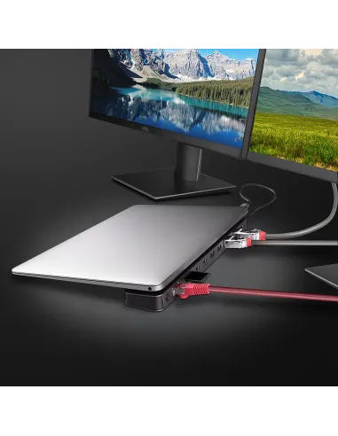 Lindy 43392 base para portátil y replicador de puertos Acoplamiento USB 3.2 Gen 1 (3.1 Gen 1) Type-C Antracita