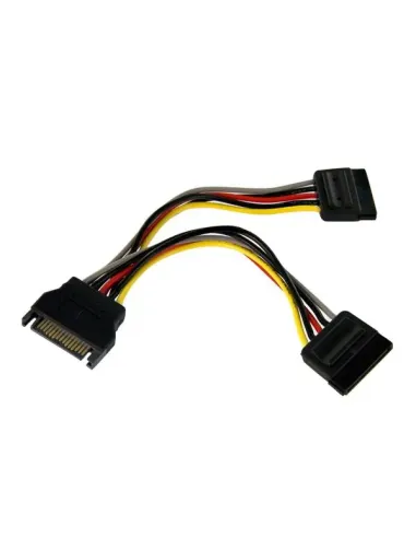 StarTech.com Cable Adaptador Bifurcador Divisor Splitter de Alimentación SATA de 0,15m - 2x Hembra