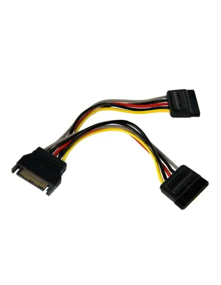 StarTech.com Cable Adaptador Bifurcador Divisor Splitter de Alimentación SATA de 0,15m - 2x Hembra