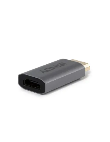 Lindy 41095 cambiador de género para cable DisplayPort HDMI Type A Gris