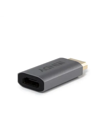 Lindy 41095 cambiador de género para cable DisplayPort HDMI Type A Gris