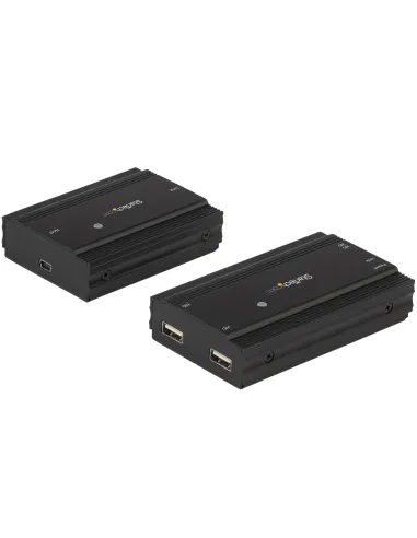 StarTech.com Hub Concentrador Extensor USB 2.0 de 4 Puertos por un Solo Cable Ethernet CAT5e CAT6 RJ45 - 100m - Juego de