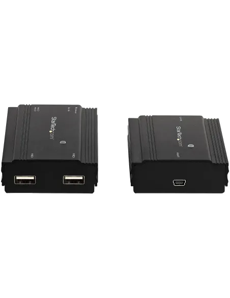 StarTech.com Hub Concentrador Extensor USB 2.0 de 4 Puertos por un Solo Cable Ethernet CAT5e CAT6 RJ45 - 100m - Juego de