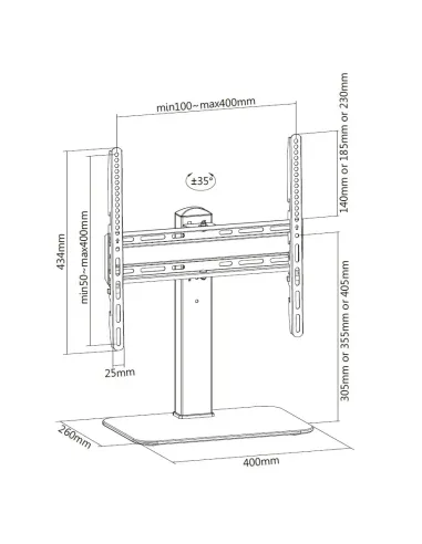 Equip Soportes de TV universales de 32"-55