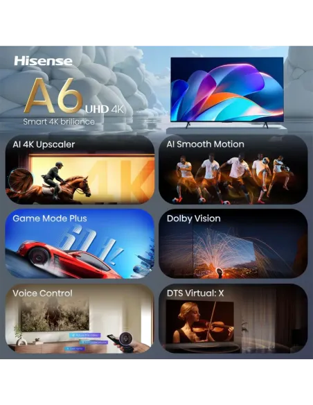 Hisense 50A6S 127 cm (50") 4K Ultra HD Smart TV Wifi Negro