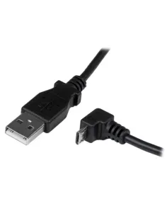 StarTech.com Cable Adaptador 2m USB A Macho a Micro USB B Macho Acodado en Ángulo hacia Abajo para Teléfono Móvil 2
